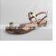 CX303 ladies best flat sandals with glossy ornament