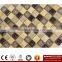 Imark Mixed Crackle Ceramic Glazed Mosaic Tile With Yellow Travertine Marble Mosaic Tile For Backsplash Tile