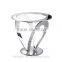 Glass Top Stainless Steel Chair Footstool