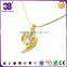 Mother and Daughter Fashion Jewelry, Full Gold with Zircon Long Heart Necklace