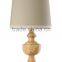 wholesale modern style wood tripod table lamp with barrel fabric lamp shade for hotel guest room decor