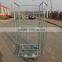 Professional design storage cage cart steel wire mesh containers supermarket roll cage