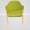 green color fabric indoor wood chair