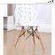 Morden Home Furniture Plastic Dining Room Chair With Wood Legs