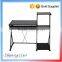 Black screen tempered glass top computer desk