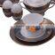 New design of blue&gold super white porcelain dinnerware set