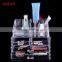 Mulit-size molding clear acrylic/ps makeup organizer cosmetic box with drawers