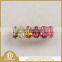 Factory Produce 18K Gold Plated Jewellery Romantic Ruby Ring For Ladies