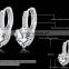 Diamond jewelry stud earrings artificial jewellery