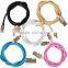 Wholesale Pure Color Braided Mini Usb Cable, Usb Cable for Data Transmission and Charging.