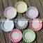 Yellow and White Stripe Paper Plates Pack includes 12 paper plates Size 9" (23cm)