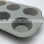 Six Round Shapes BPA Free Food Grade Soap Mold Silicone Muffin Cake Mould