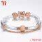 Rose gold plating copper bracelet health emoji charm bracelet, girls bracelet hand