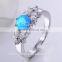 Indian rings wedding opal ring tungsten 925 sterling silver blanks