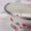6Pcs Flower 18/20/24Cm Enamel Cookware Set With Decoration