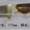 Custom Handmade Forged blade Damascus hunting knife/Brass Guard and Bolster, Fiber & Brass Spacer Horn