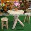 antique outdoor wooden garden chairs and table