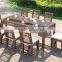 Outdoor furniture garden use PE rattan/wicker dinning set 1+8