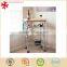 Floor standing 3-shelves stainless steel kitchen trolley with wheels