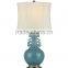 BISINI Luxury Flower Carving Ceramic Table Lamp