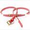 Fashion rivets decorated pin buckle sex girl thin pink PU waist belt