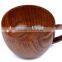 Eco-friendly handmade latest style wooden coffee cups with handle