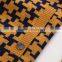 100% fine wool men's yellow cardigan with pattern