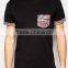 Custom High Quality Mens Printed Pocket T shirt