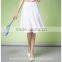 summer high waist side zipper snow white A-line patchwork skirt