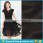 Wholesale Cheap Price Black Pure Polyester Chiffon Fabric for Dresses