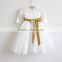Floor-Length Light Lvory Flower Girl Dress Tulle Lace Fabric Baby Party Dress Gown