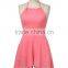 Wholesale Tie Halter Neck Backless Side Hollow Playsuits Clothing Manufacturers
