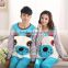 2015 wholesale blue cotton couple winter pajamas