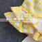 2016 Easter design new baby kids yellow strpies Easter girls outfits boutique clothing with matching headband and necklace set