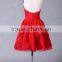 2017 new designer ruffle knee-length poly chiffom evening dress ED108