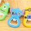 custom high quality cute silicone cartoon character wine bottle opener