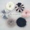 Women Girl Mink Fur Hair Accessaries Bi-colors Hair Bands Elastic
