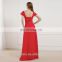 C5043 A-Line scoop Sweetheart Cap sleeve Ruched top chiffon bridal dress