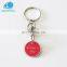 2017 Custom cheap high quality souvenir use metal trolley token key rings