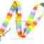 custom colored Nylon rainbow lanyard for key