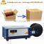low Desk Semi automatic carton box Strapping Machine pp strapping roll making machine