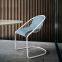 Modern living room furniture metal mesh cafe lounge chairs