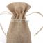 wholesale fashion Jute Wine Bottle Bag single bottle drawstring wine bag fashion win bag manufacturer