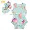2018 Newest Toddler Floral Skull Rompers Girl Summer Playsuit Baby Pom Pom Rompers