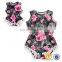 Toddler Girls Floral Print Boho Spring Pom Pom Romper Baby Bubble Romper