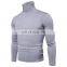 Basic style turtle neck high collar solid color men sweaters