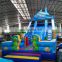 Outdoor Playground Inflatable Shark Slide For Children Amusement Park
