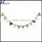 Coffee Polka Dot Mini Fabric Bunting Double Sided Banner 12 Flags PL027
