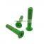Raised countersunk oval Head Slotted minus Brass color Screws