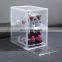 Clear Transparent custom shoe box storage Drop Front jordan sneaker shoe box stackable Magnetic Acrylic shoe box plastic